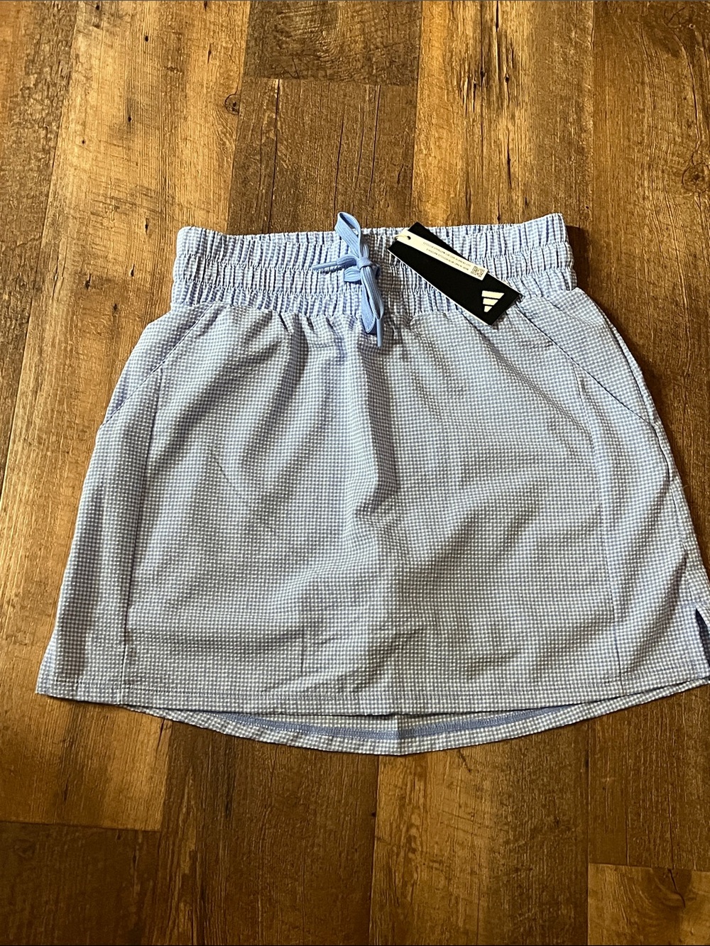 Adidas Light Blue Athletic Skort with Drawstring